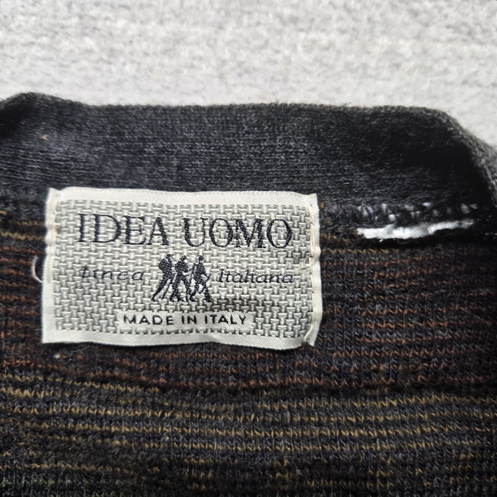 IDEA VINTAGE Idea Uomo Golf Sweater Vest Wool Blend Brown Geometric Pullover Adult L Regular Mens Size US L / EU 52-54 / 3 - 3 Thumbnail