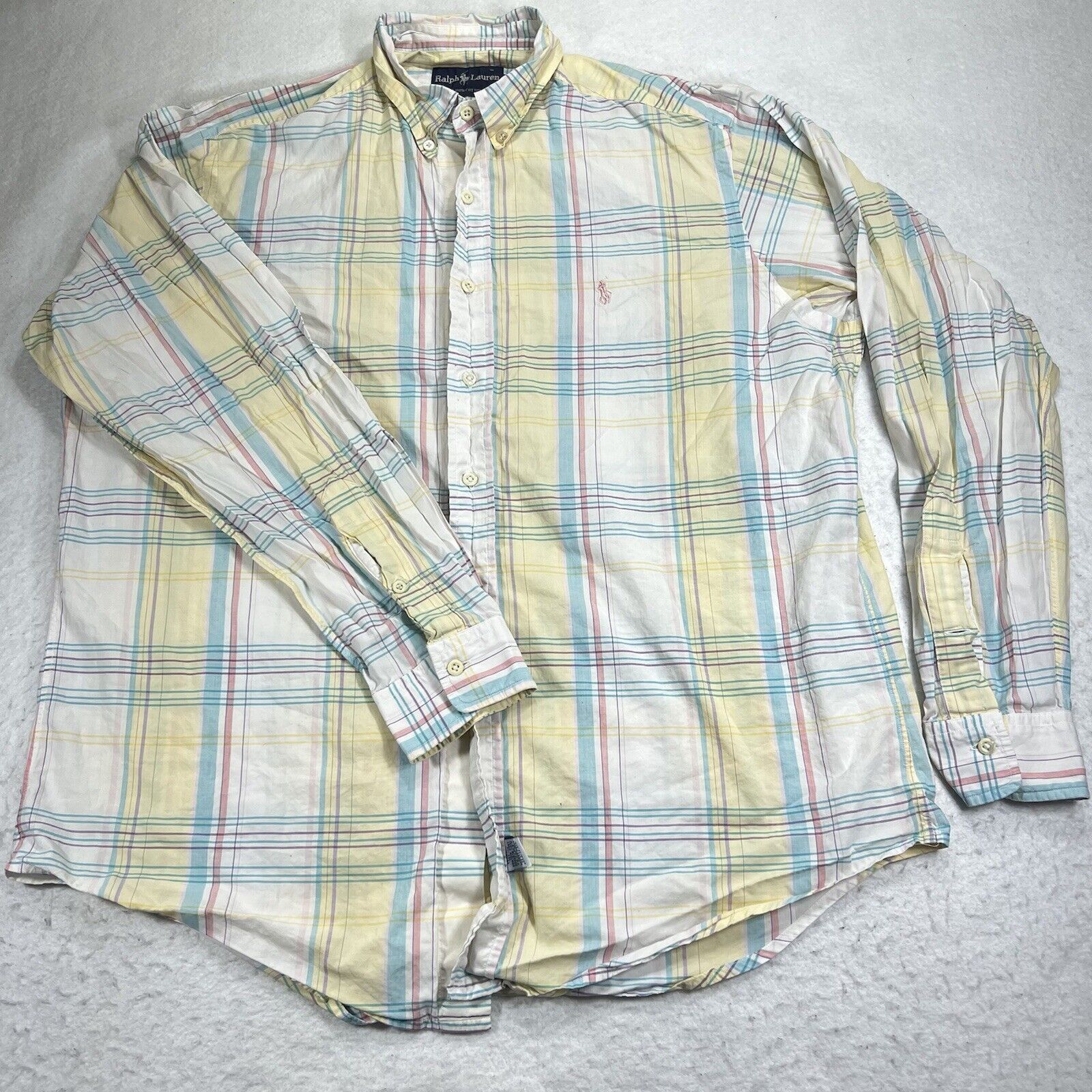 Ralph Lauren Ralph Lauren Large Pony Pastel Striped Button Down Shirt Size US L / EU 52-54 / 3 - 1 Thumbnail