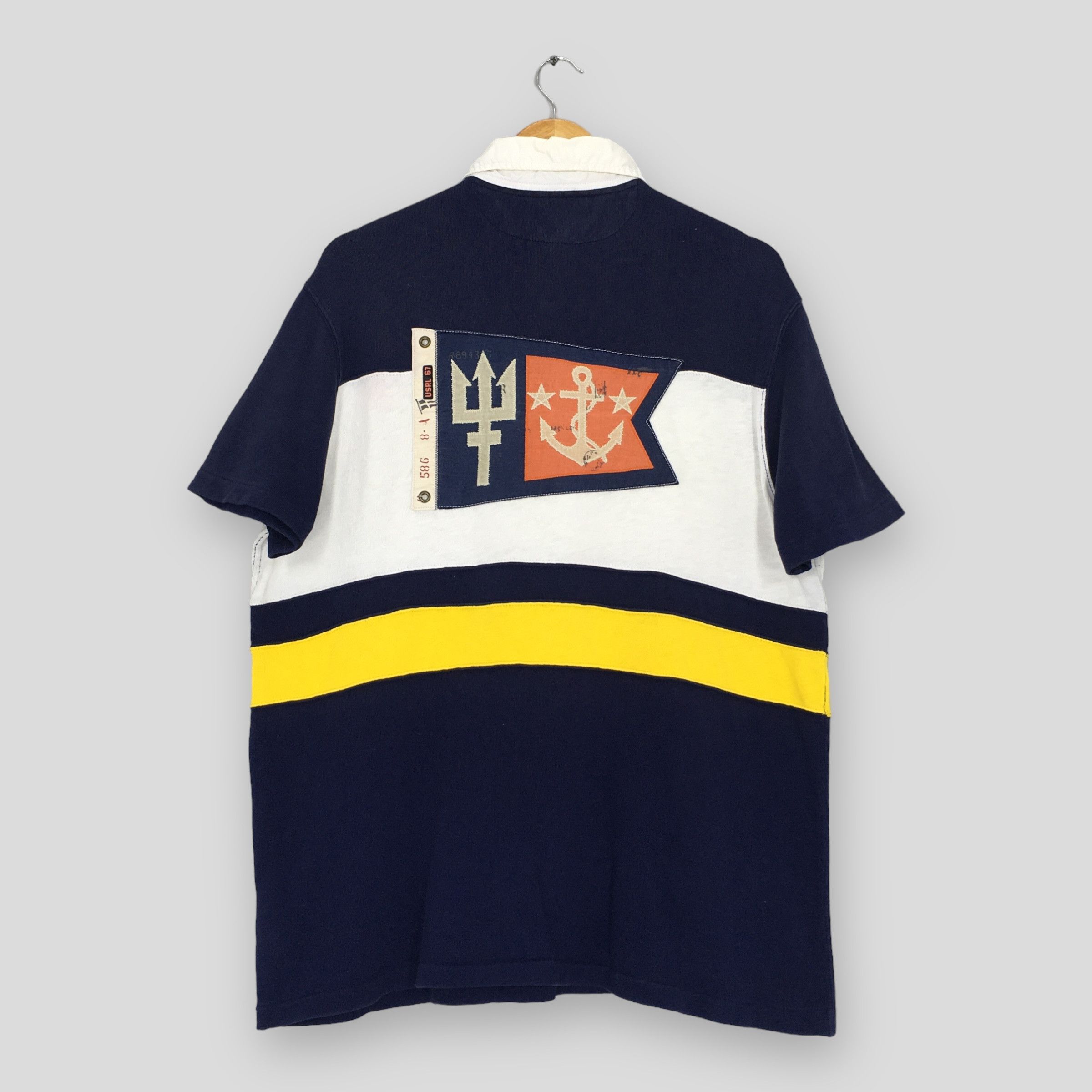 Polo Ralph Lauren Vintage Polo Ralph Lauren Naval Base Rugby Shirt Large Size US L / EU 52-54 / 3 - 7 Thumbnail