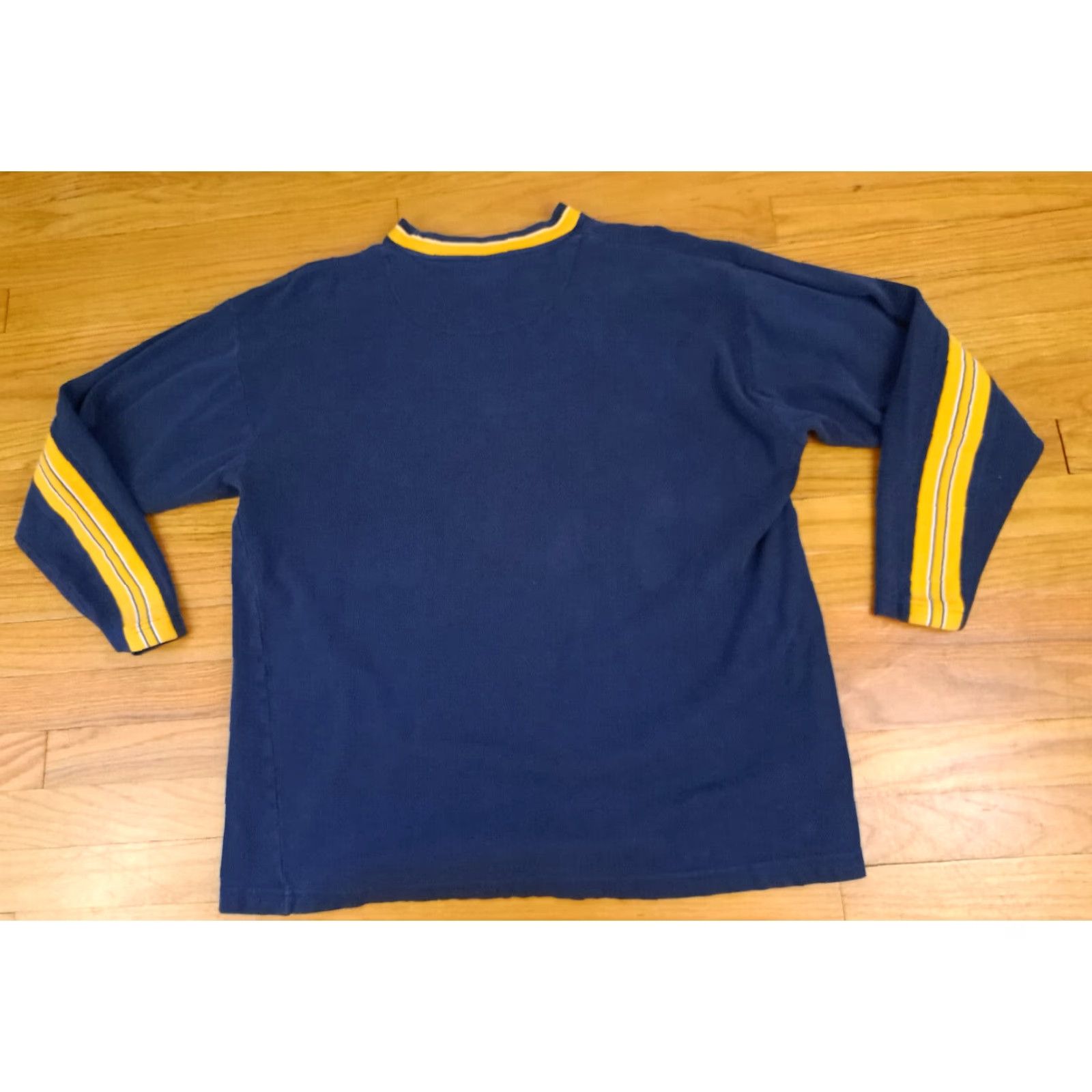 Vintage Cadre Michigan Wolverines Long Sleeve Sweatshirt Pullover Embroidered Football Blue Cotton Blend Fleece M Men Size US M / EU 48-50 / 2 - 4 Thumbnail