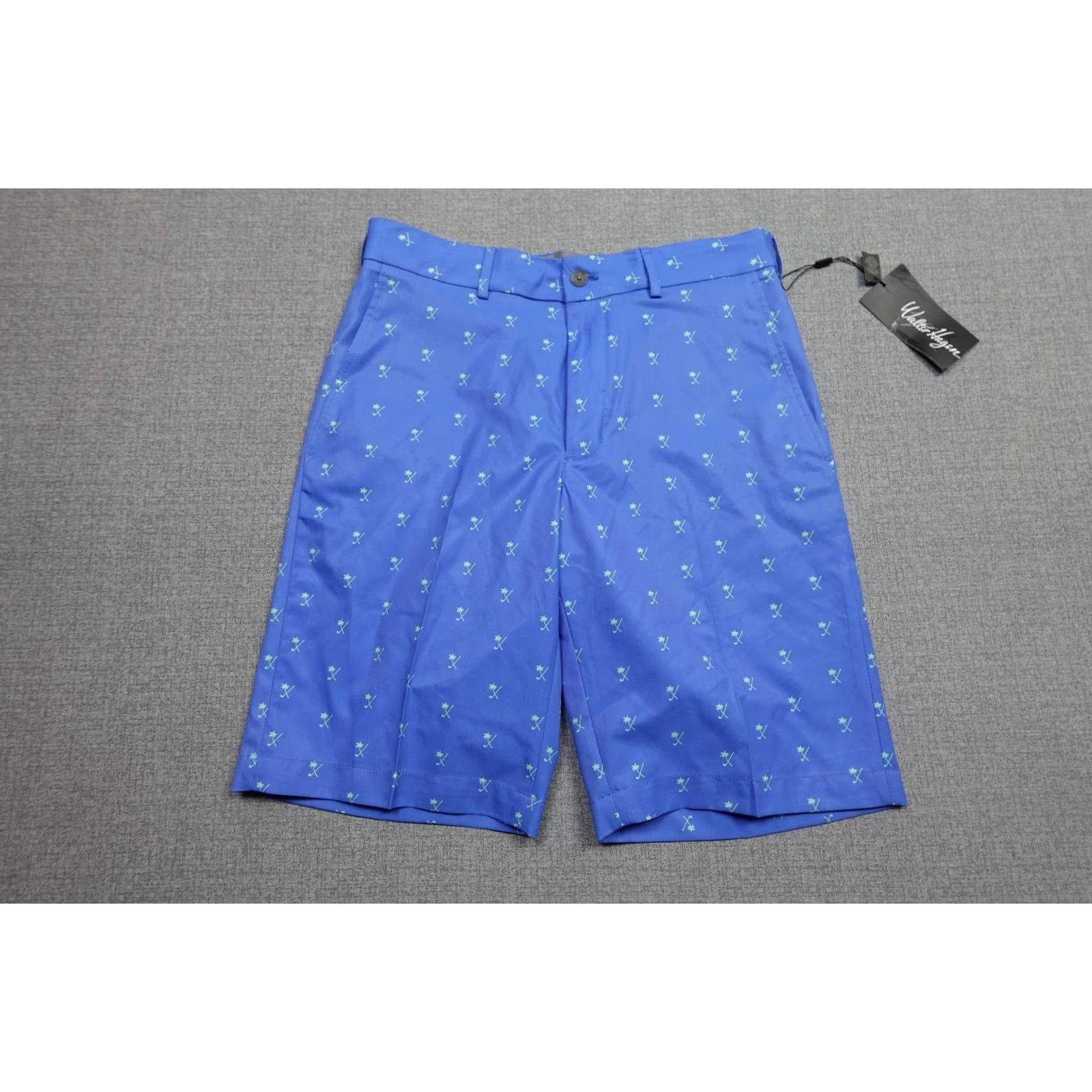 Vintage Walter Hagen Perfect 11 Palm Clubs Print Golf Shorts Mens 30 Blue High Sea 10 Inseam NWT Size US 30 / EU 46 - 4 Thumbnail
