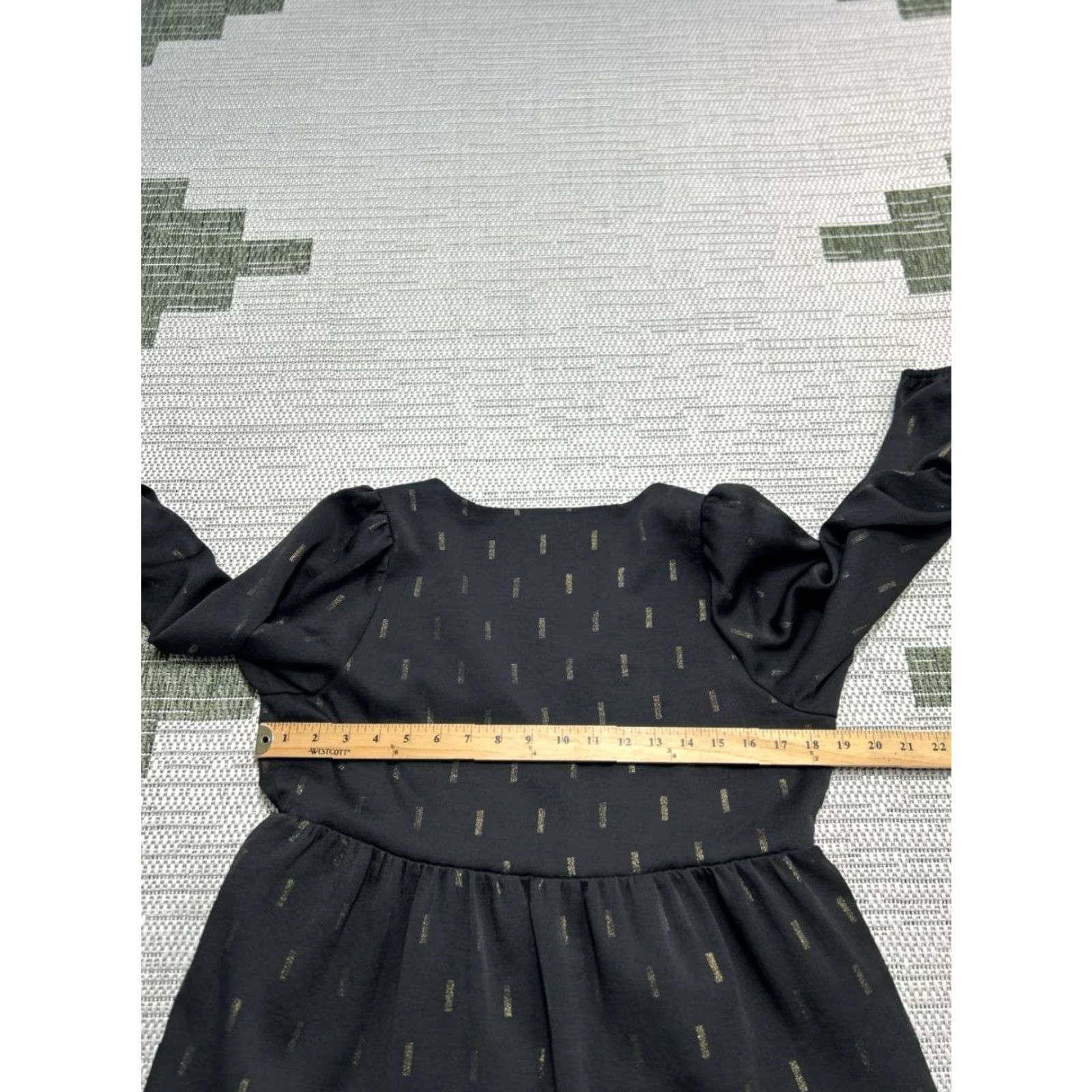 Madewell Madewell Dress Womens Medium Black Gold Blouson Size M / US 6-8 / IT 42-44 - 5 Thumbnail