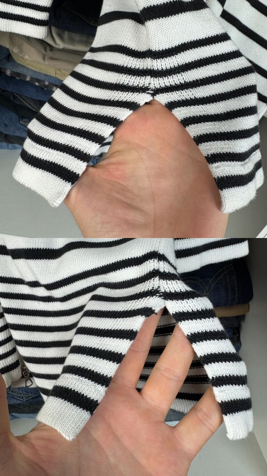 Jean Paul Gaultier Jean Paul Gaultier JPG Jeans Striped Zip-Up Cardigan Sweater Size S / US 4 / IT 40 - 14 Thumbnail