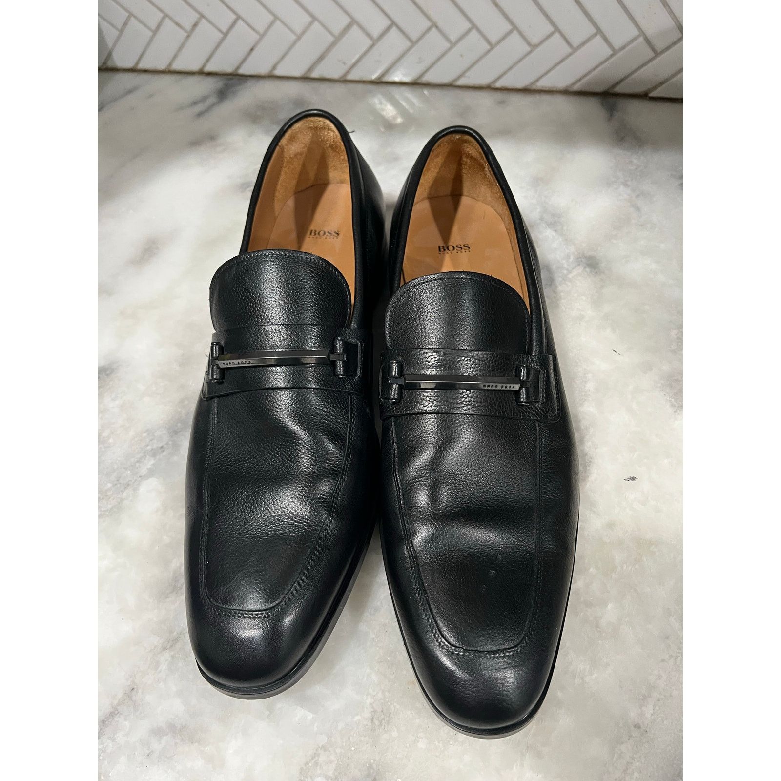 Hugo Boss Hugo Boss Brown Leather Horse Bit Loafers Men’s Size 11 Size US 11 / EU 44 - 2 Thumbnail