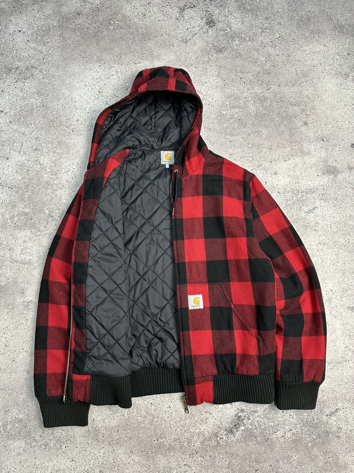Carhartt Vintage Carhartt Active Jacket Wool Check Distressed Y2K Size US L / EU 52-54 / 3 - 8 Thumbnail