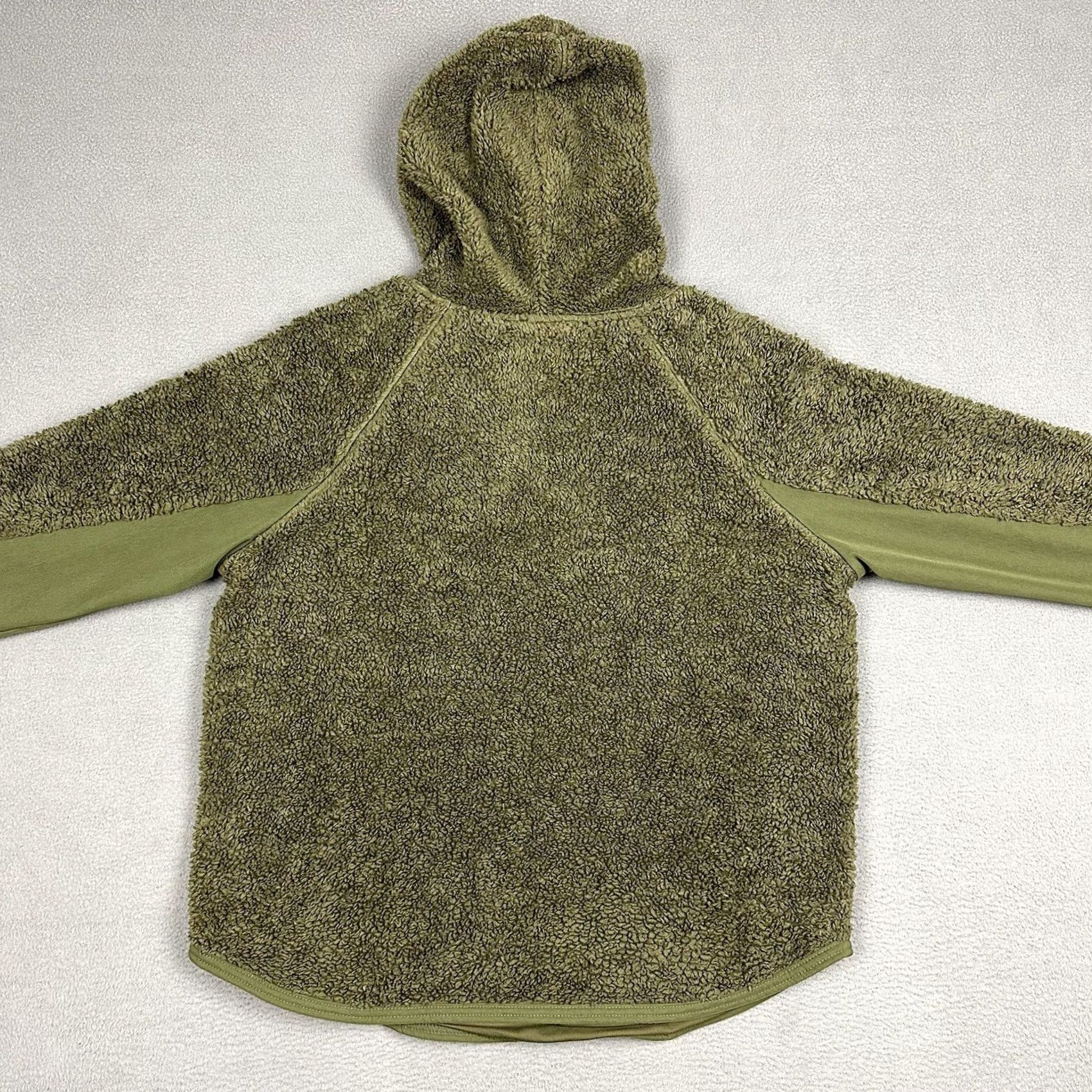 Nike Nike Hoodie Womens Small Olive Green Sherpa Fleece Thermal Pullover AR7404 395 Size S / US 4 / IT 40 - 2 Thumbnail