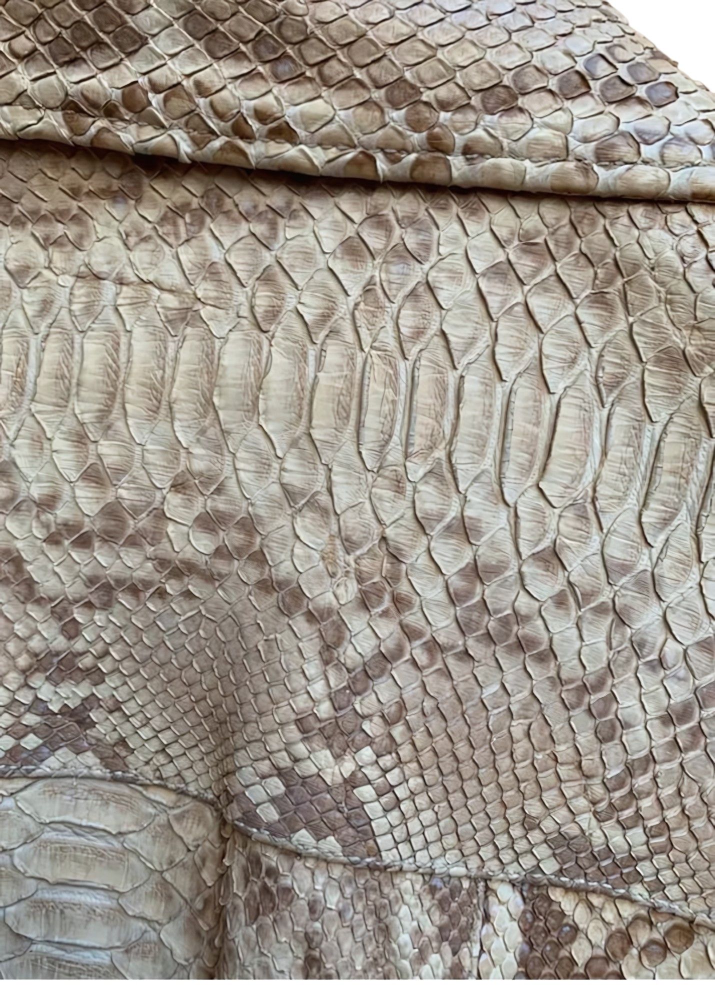 Prada S/S 2004 REAL PYTHON SKIN LEATHER SHORT BELTED JACKET Size L / US 10 / IT 46 - 5 Thumbnail