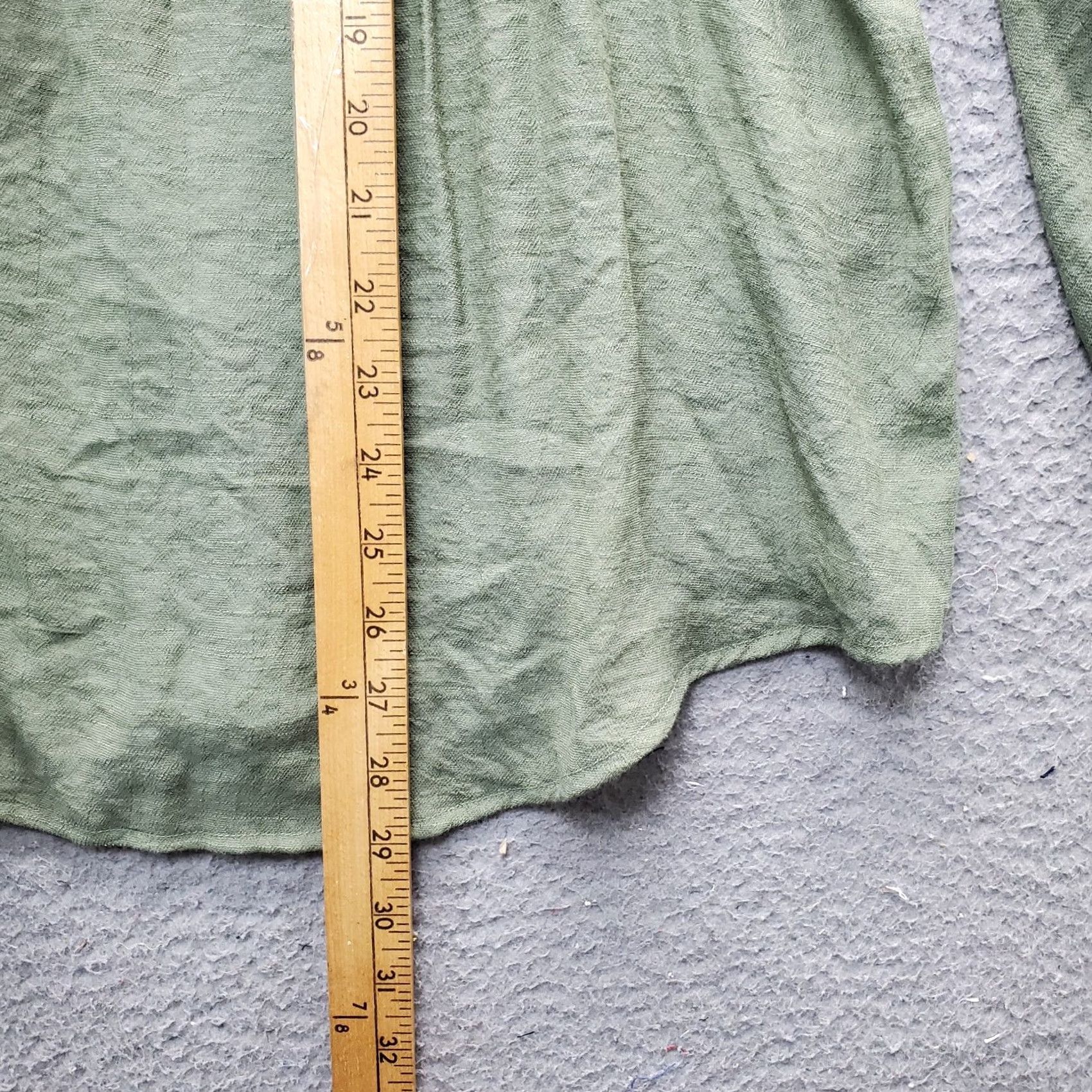 Avenue Avenue Womens Blouse Top Green Size 14/16 Pleated Lace Up V-Neck Casual Pullover Shirt Size XL / US 12-14 / IT 48-50 - 5 Thumbnail