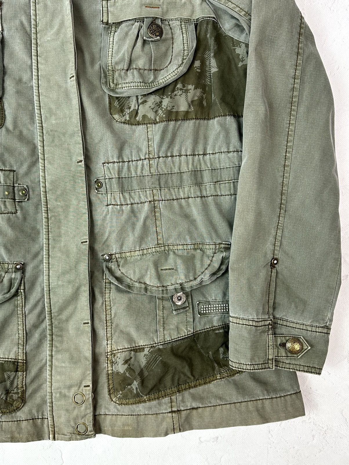 Vintage Vintage Military Khaki Long Sleeve Women’s Jacket Size XXL / US 16-18 / IT 52-54 - 6 Thumbnail