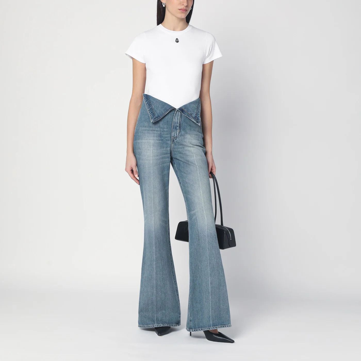 Alexander McQueen o1d2blof0426 Short Sleeve T-Shirt in White Size S / US 4 / IT 40 - 4 Thumbnail