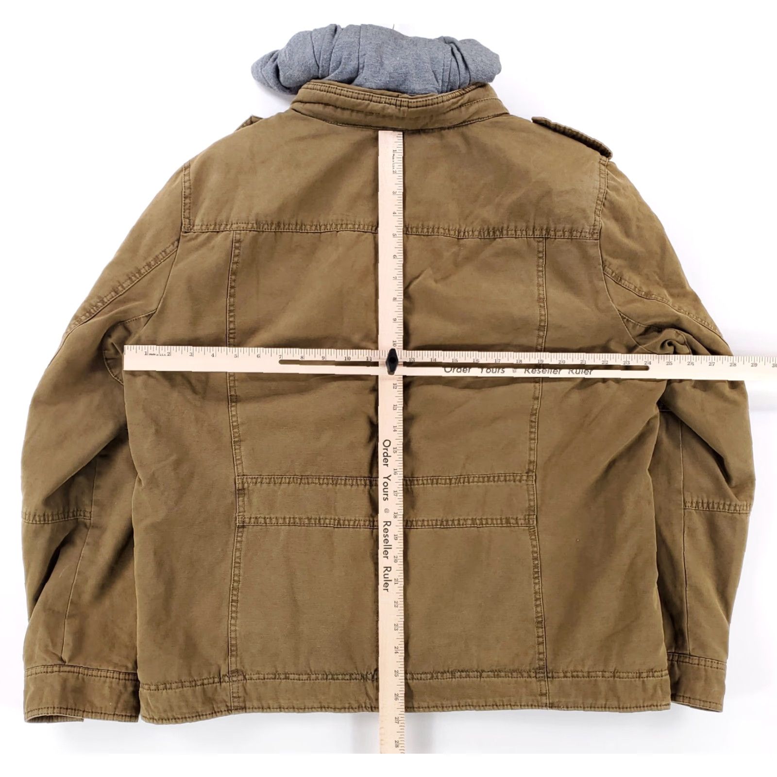 Levi's Levi's Canvas Full Zip Jacket Hooded Mens XL Brown Zip In Casual Jacket Size US XL / EU 56 / 4 - 7 Thumbnail