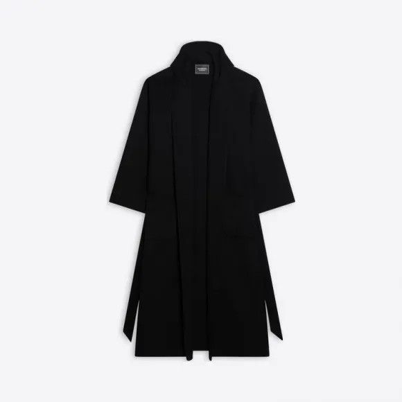 Balenciaga o1mt1gz0924 Maxi Bathrobe Coat in Black Size US S / EU 44-46 / 1 - 1 Preview