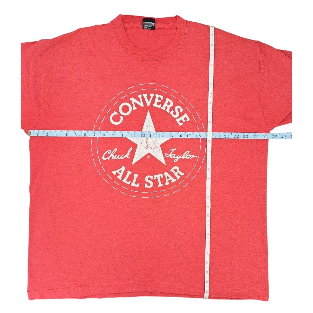Converse Vintage Converse All Star Chuck Taylor Red Graphic T-Shirt Size US XXL / EU 58 / 5 - 8 Thumbnail