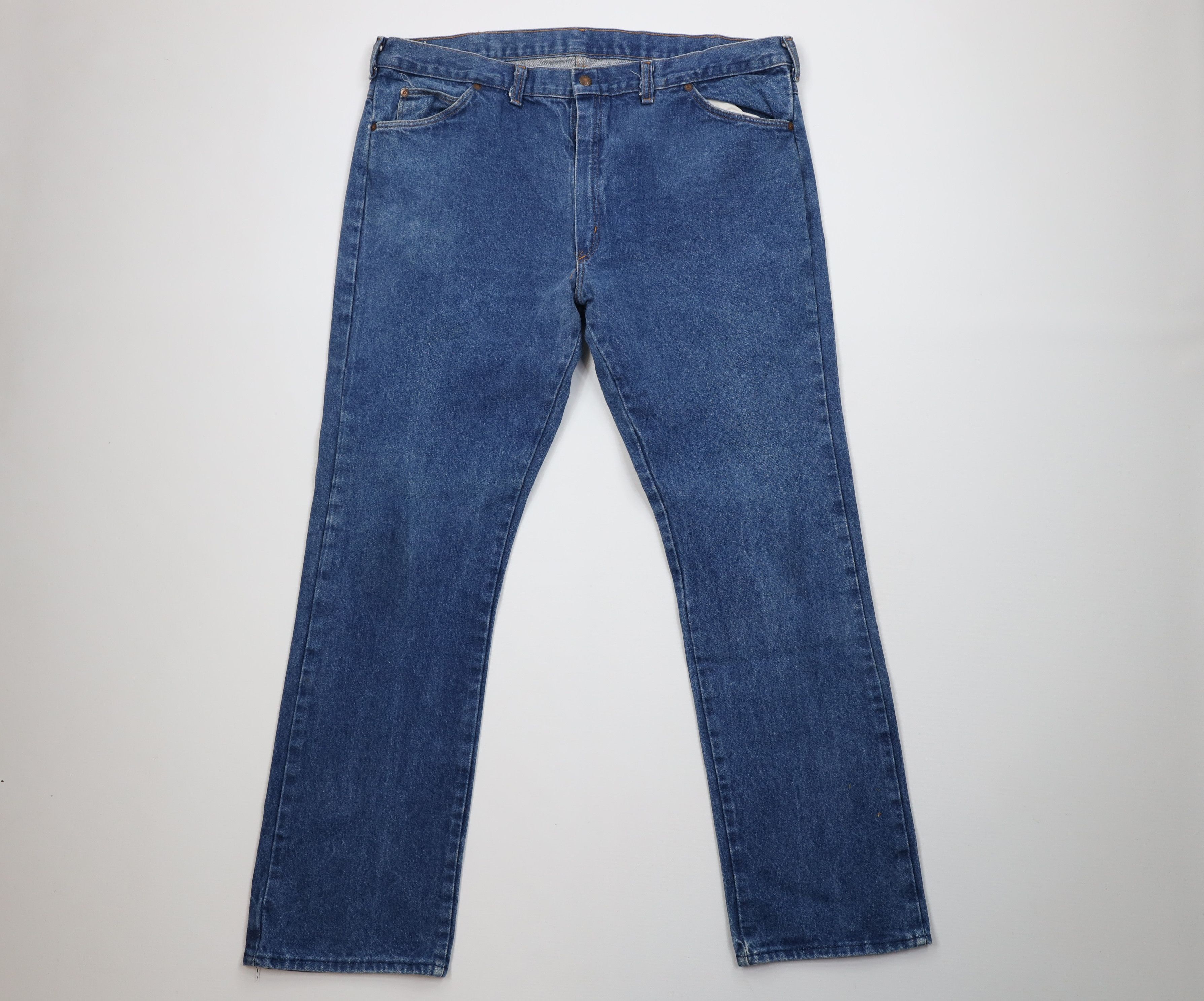 Vintage Vintage 70s Streetwear Straight Leg Denim Jeans Blue USA Size US 40 / EU 56 - 1 Thumbnail