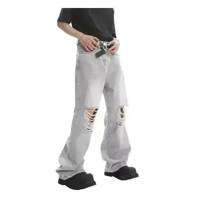 Japanese Brand Baggy Ripped Denim Jeans Size US 32 / EU 48 - 6 Thumbnail