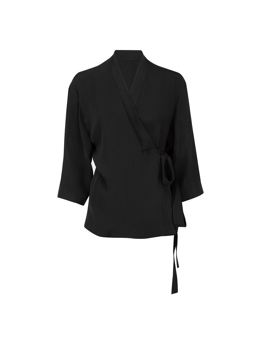 LK Bennett Black Alisa Kimono Wrap Jacket | Grailed