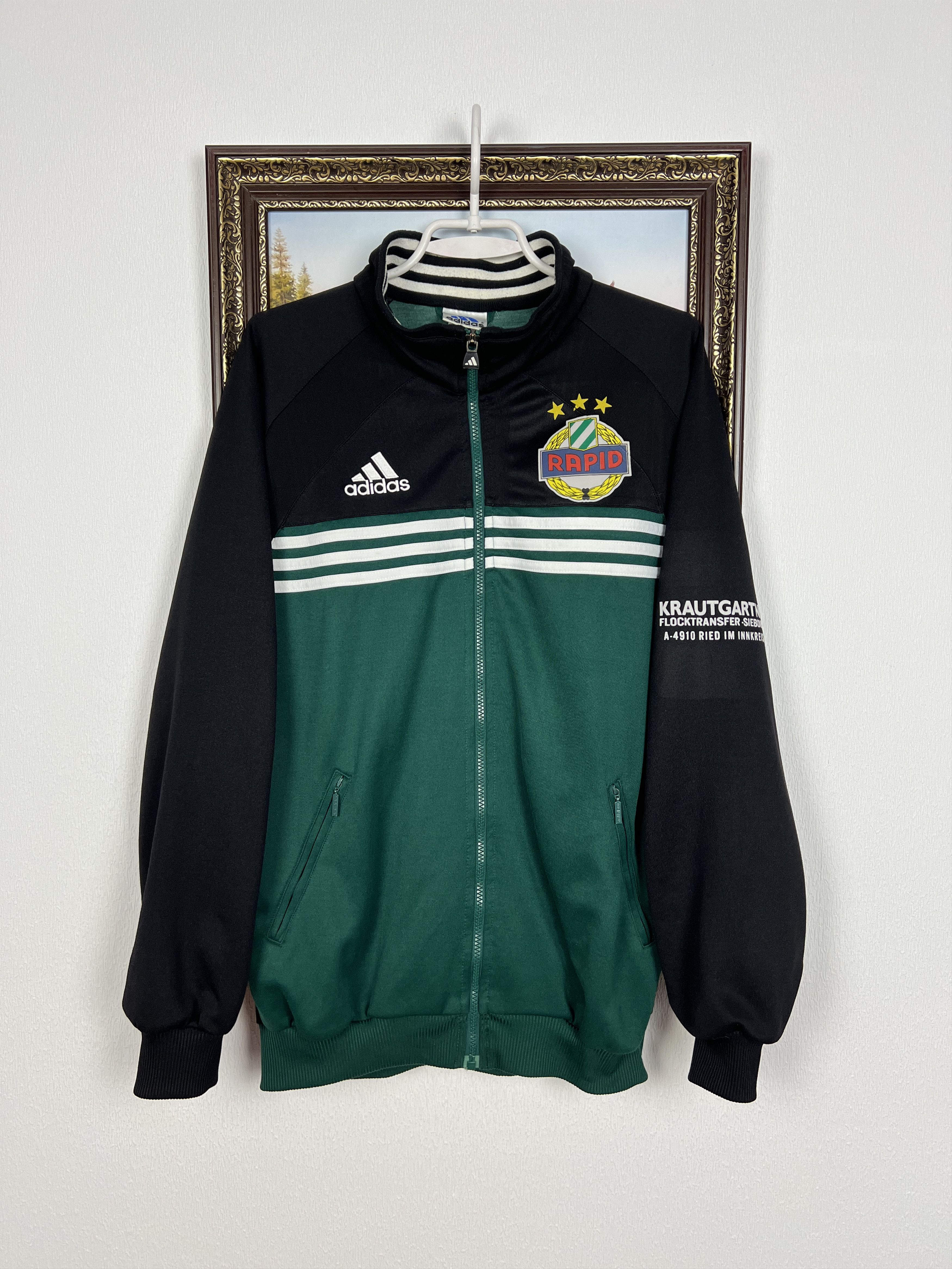 Adidas Vintage 90's Adidas SK Rapid Wien Football Jacket Soccer Size US L / EU 52-54 / 3 - 1 Thumbnail