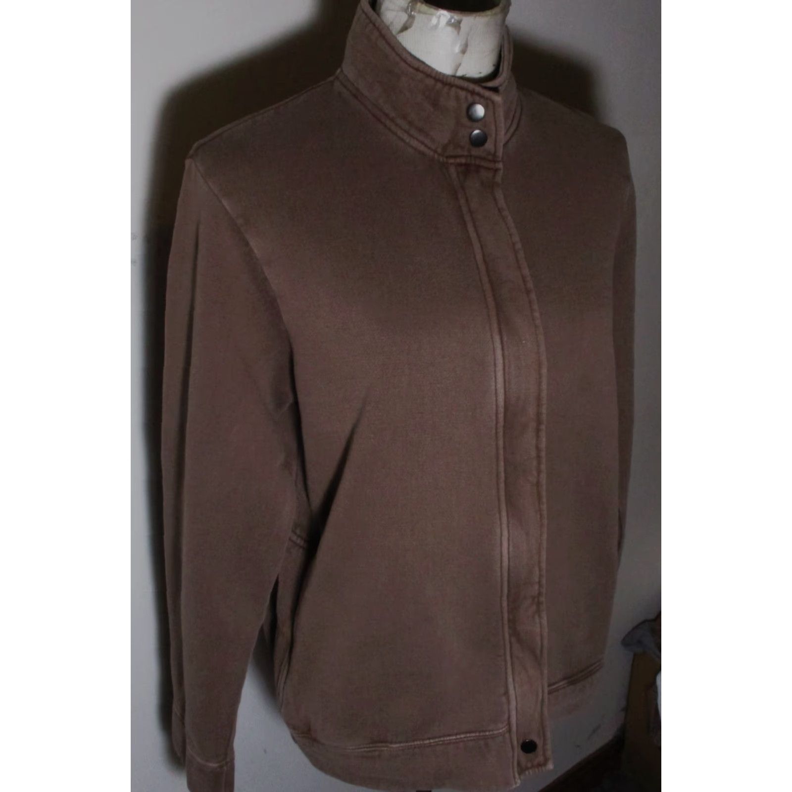 Orvis Orvis Brown Full Zip Mock Neck Jacket Women M Size M / US 6-8 / IT 42-44 - 3 Thumbnail