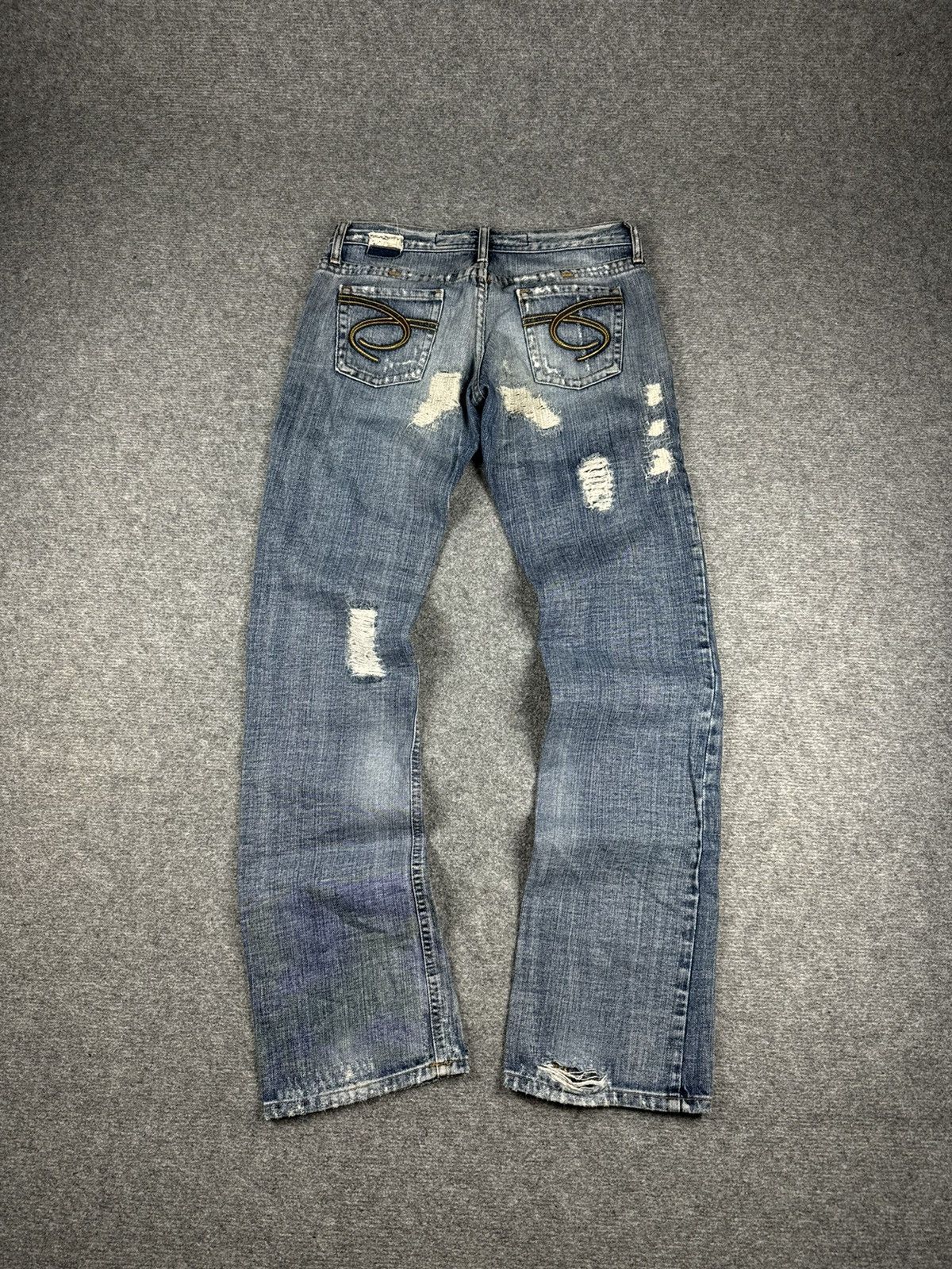 Other Distressed denim straight fit denim pants W28 L34 Size US 28 / EU 44 - 1 Thumbnail