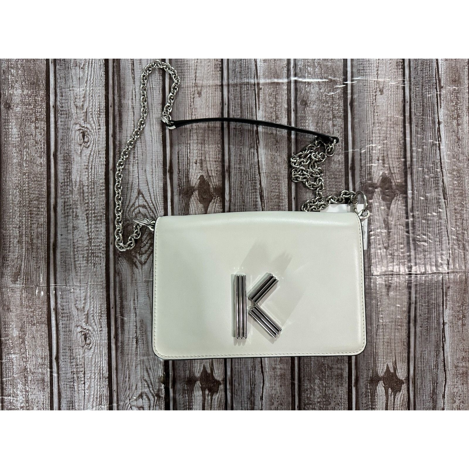 Kenzo Chainy K Crossbody Bag Color White, Women's