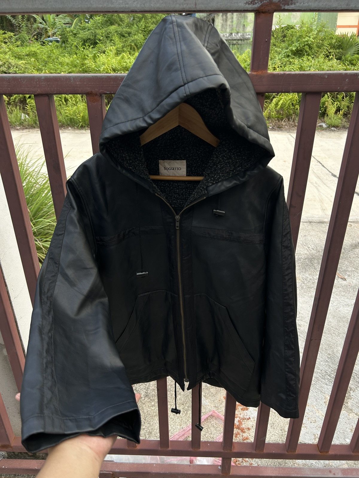 Japanese Brand × Vintage vintage Soggetto Leather Jacket Hoodie Nice details Size US S / EU 44-46 / 1 - 5 Thumbnail