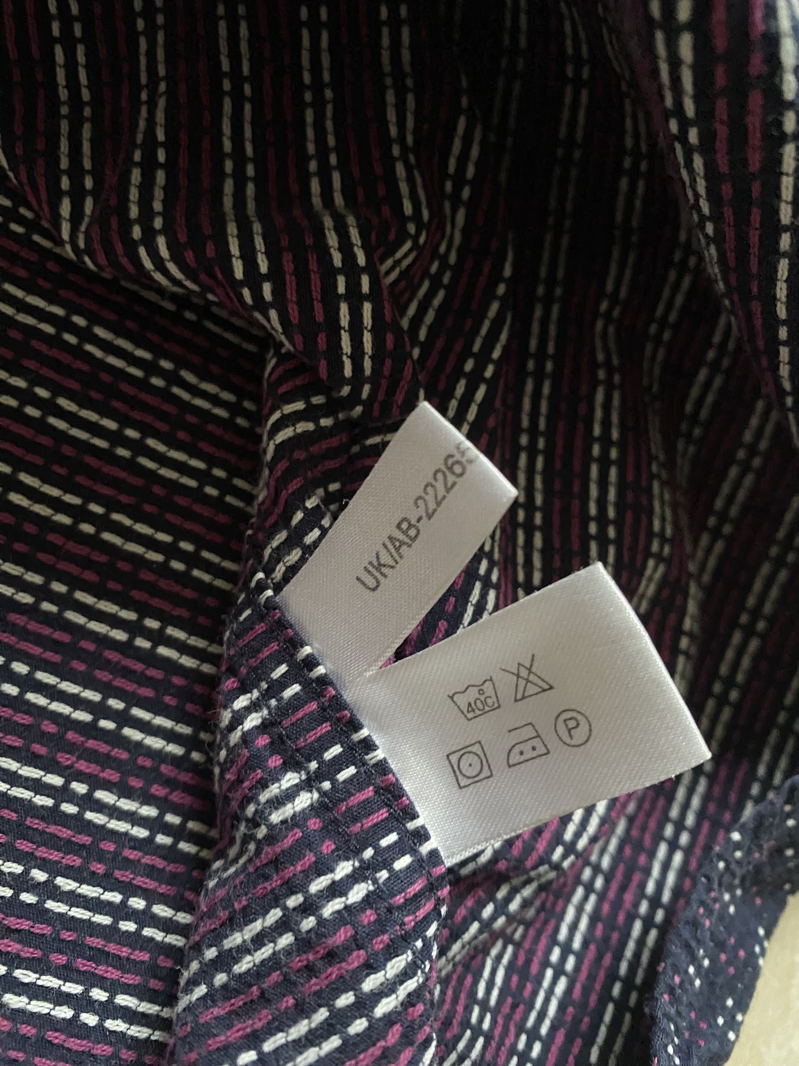 Saint Laurent Paris × Vintage × Yves Saint Laurent Yves Saint Laurent Pour Homme Vintage Shirt – Blue/Purple Size US XL / EU 56 / 4 - 5 Thumbnail