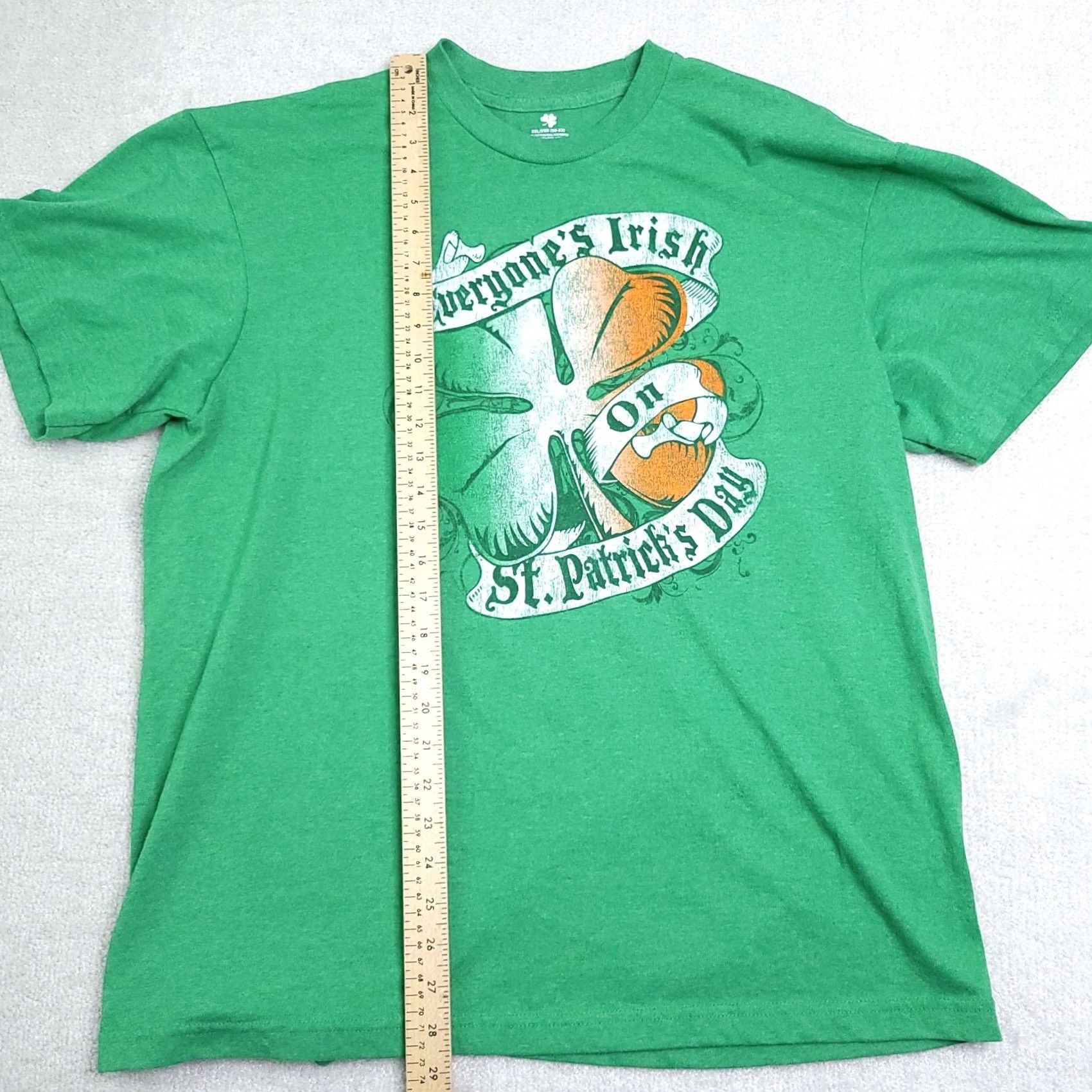Vintage St Patrick's Day T Shirt Mens 2XL Crewneck Short Sleeve Everyone's Irish Green 2XL Mens 90s Logo Clover Size US XXL / EU 58 / 5 - 6 Thumbnail