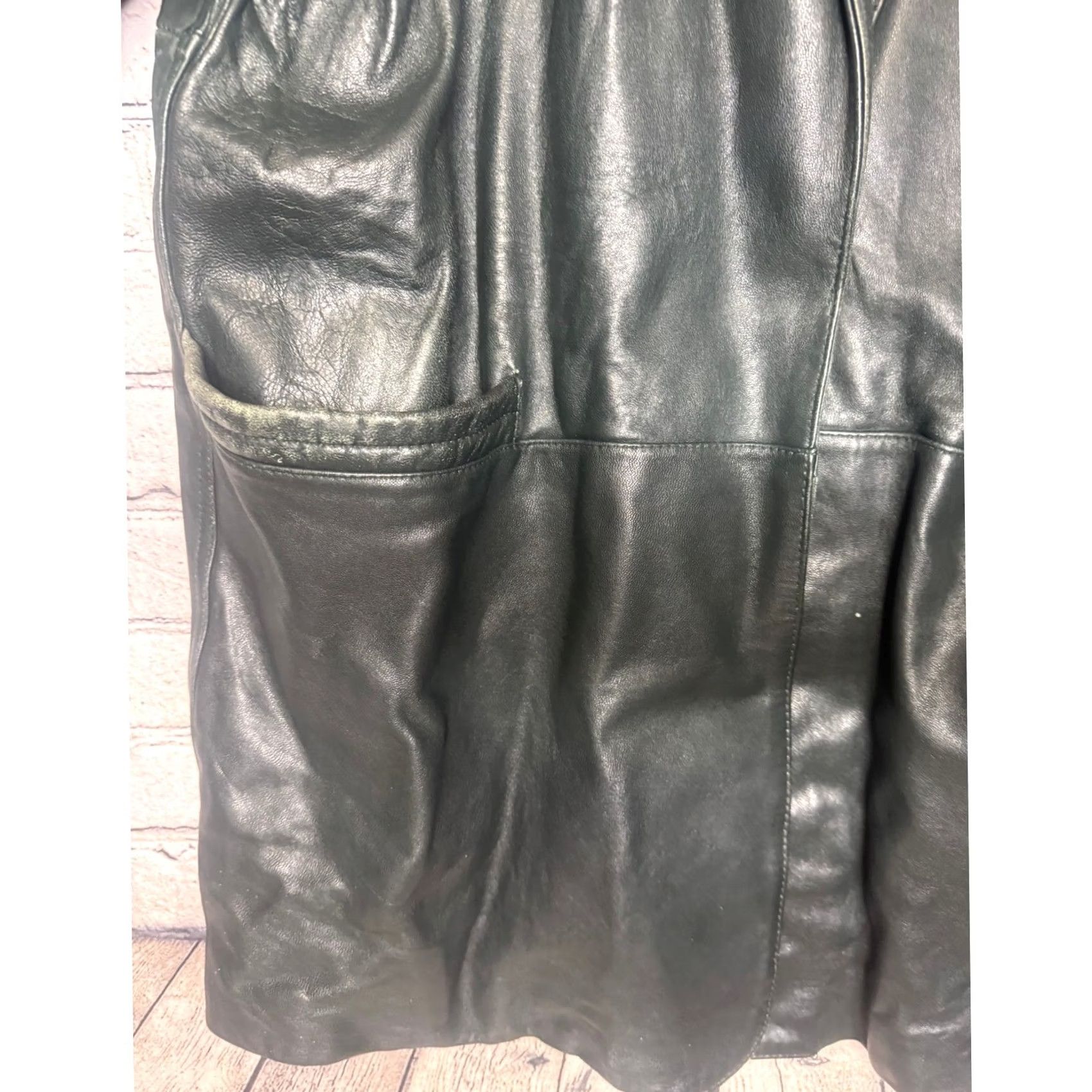 Vintage VINTAGE Wilsons Leather Green Leather Jacket Blazer Size L Women's Size L / US 10 / IT 46 - 3 Thumbnail
