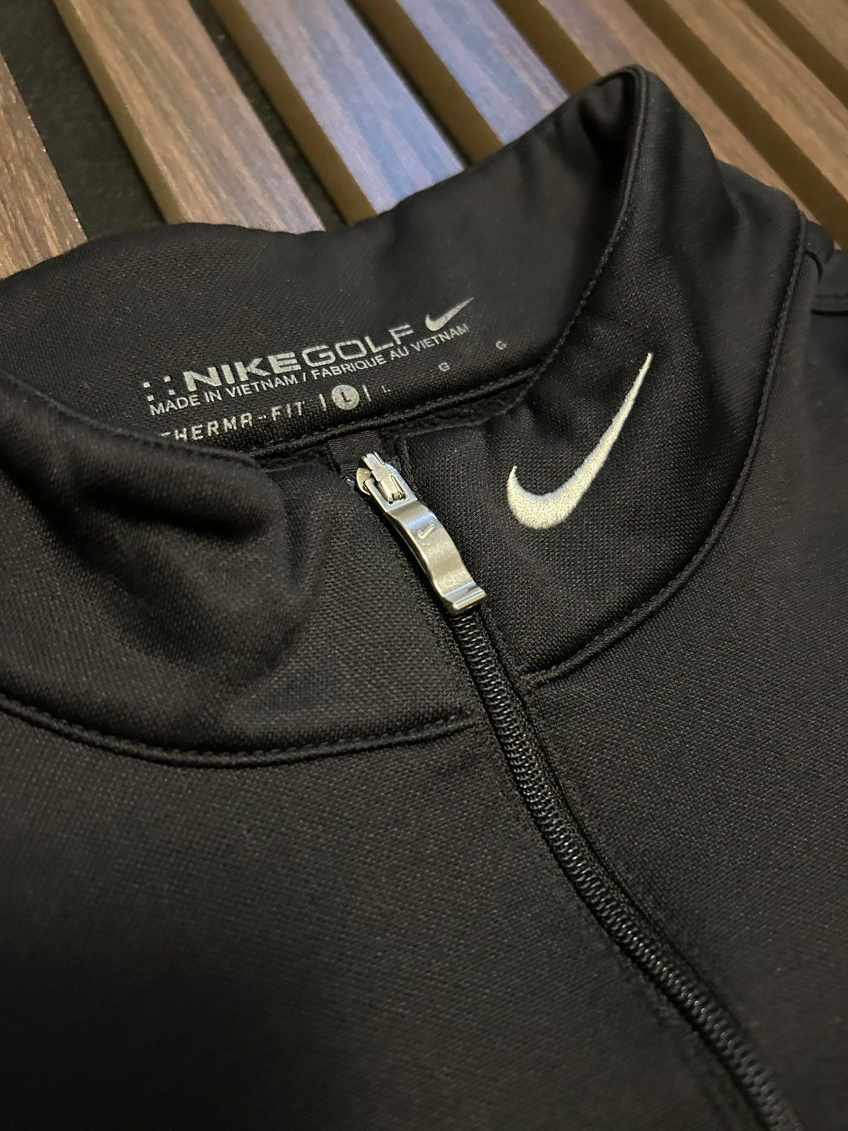 Nike Vintage Nike Collar Logo Golf Quarterzip Size US L / EU 52-54 / 3 - 3 Thumbnail