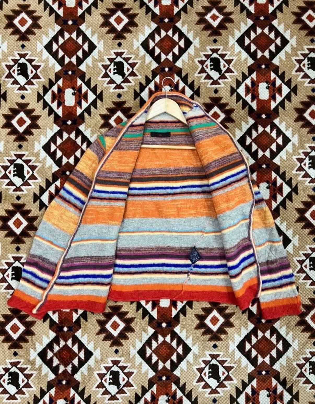 45rpm 45 RPM Navajo Native Cardigan Button Less Kapital Style Rare Size US M / EU 48-50 / 2 - 4 Thumbnail