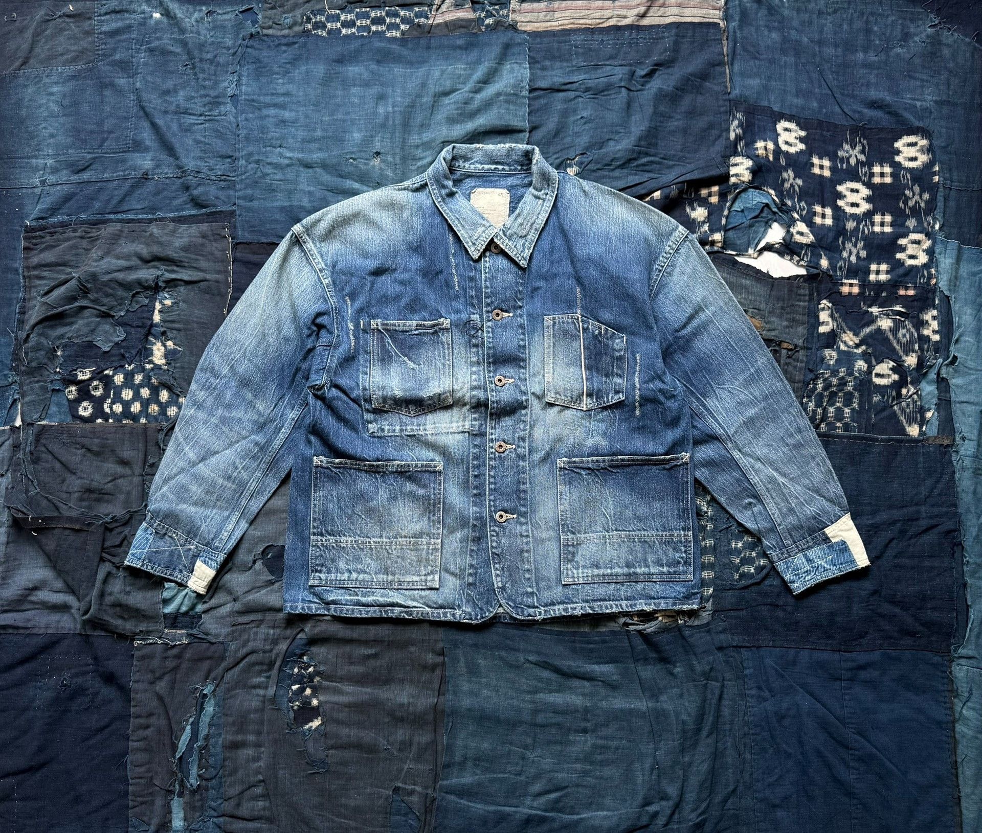 Madness MADNESS 4P Regenerated Denim Jacket Size US M / EU 48-50 / 2 - 1 Thumbnail