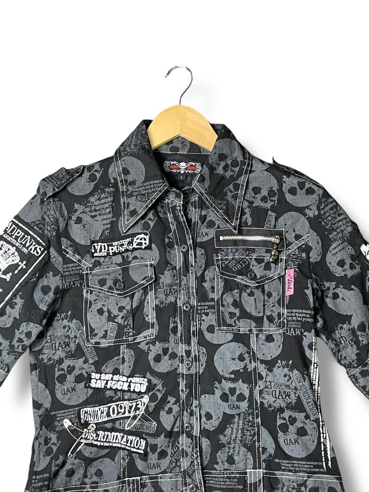 If Six Was Nine × Japanese Brand × Le Grande Bleu (L.G.B.) Vintage Mad Punks Button Ups Shirts (49) Size US L / EU 52-54 / 3 - 3 Thumbnail