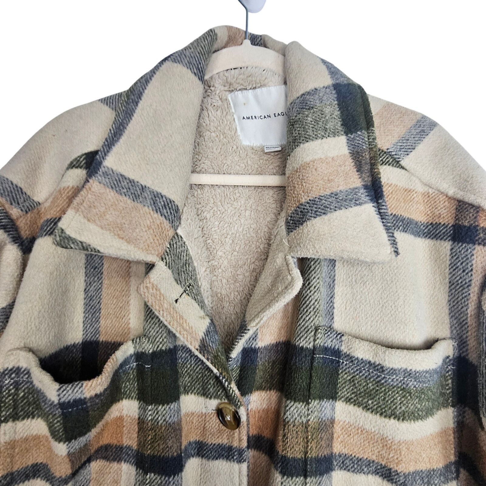 American Eagle Outfitters American Eagle Oversized Flannel Chore Coat Barn Jacket XXL Size XXL / US 16-18 / IT 52-54 - 3 Thumbnail