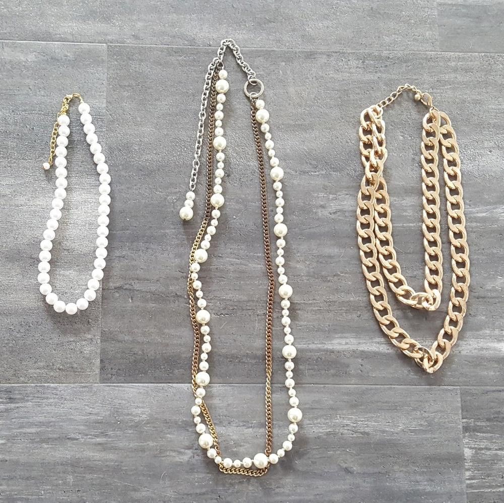 Designer White Pearl Necklace Bundle Size ONE SIZE - 1 Thumbnail