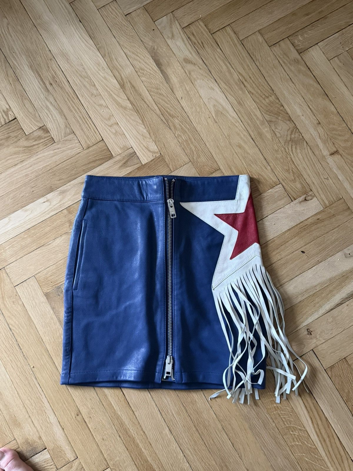 Diesel Diesel Women’s L-Navi Fringe Leather Skirt Size 26" / US 2 / IT 38 - 9 Thumbnail