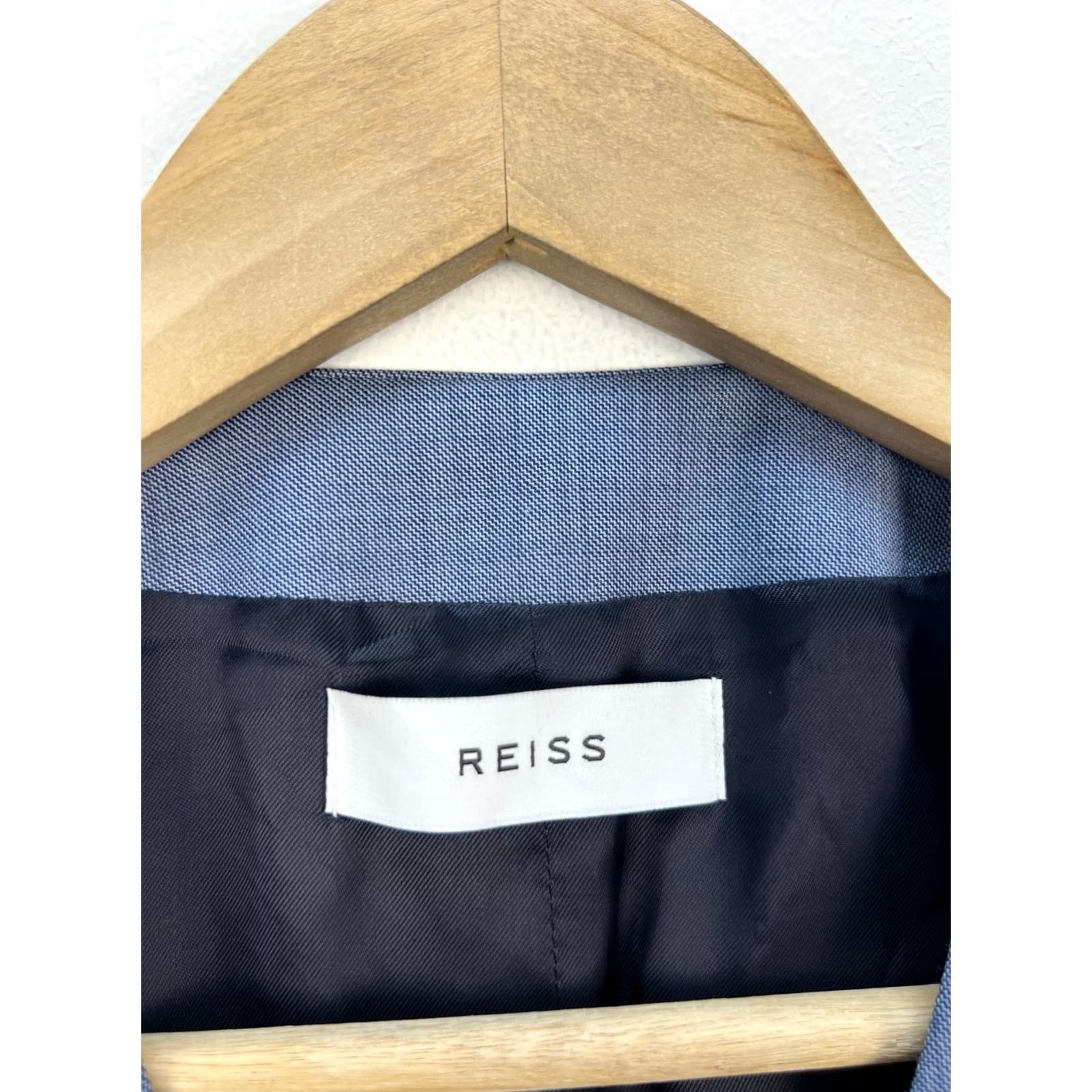 Reiss Reiss Wool Waistcoat Vest Men’s 36 Blue Smart Formal Classic Suit Vest Wool Denim Fabric Regular Fits Mens Size US XXS / EU 40 - 5 Thumbnail