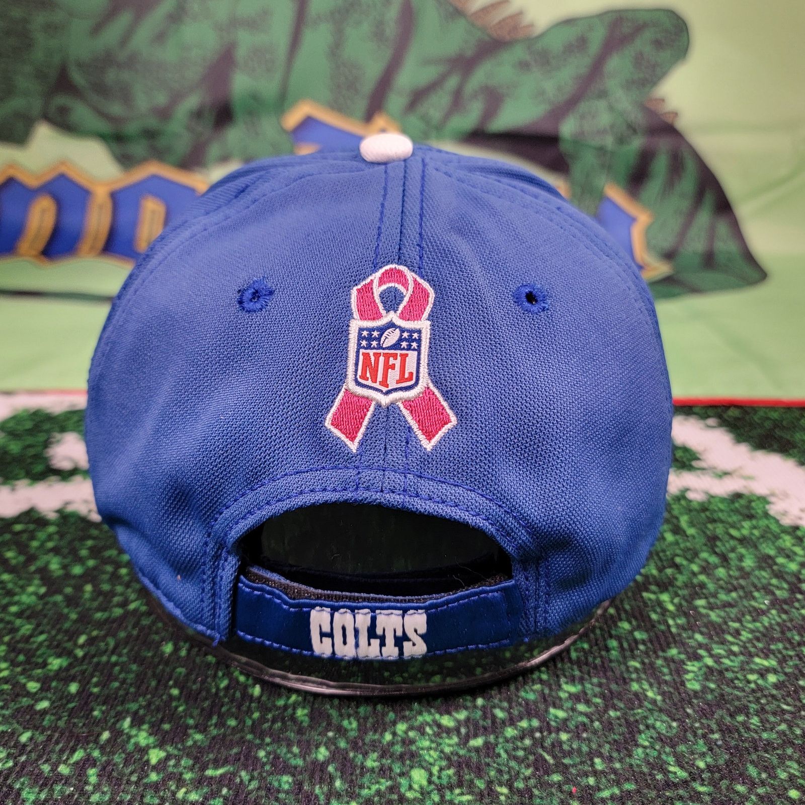 Reebok Indianapolis Colts NFL Reebok Cancer Awareness Velcro Strap Size ONE SIZE - 3 Thumbnail