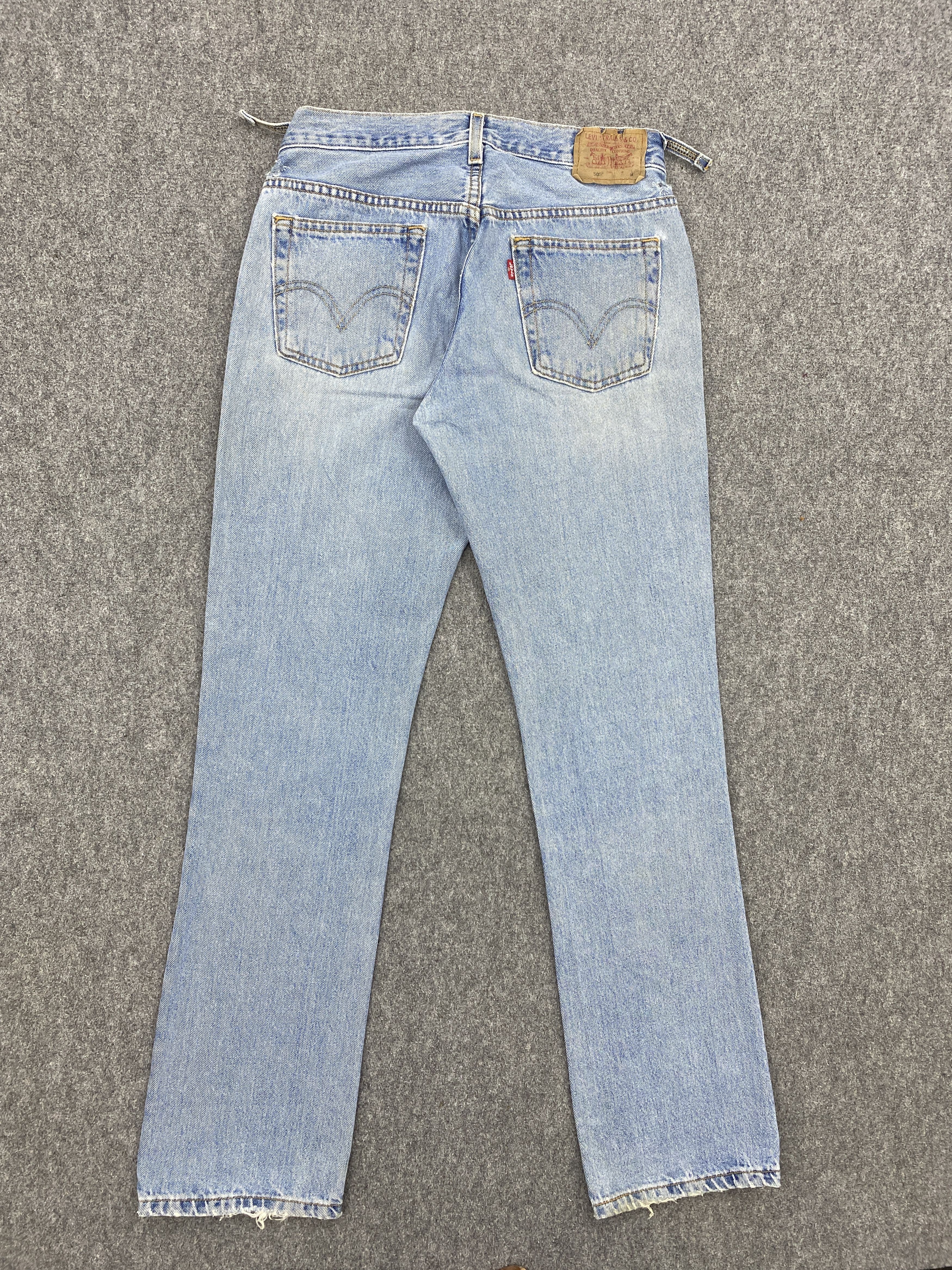 Levi's Light Wash Vintage levis 505 Flare Denim DP2636 Size US 28 / EU 44 - 3 Thumbnail