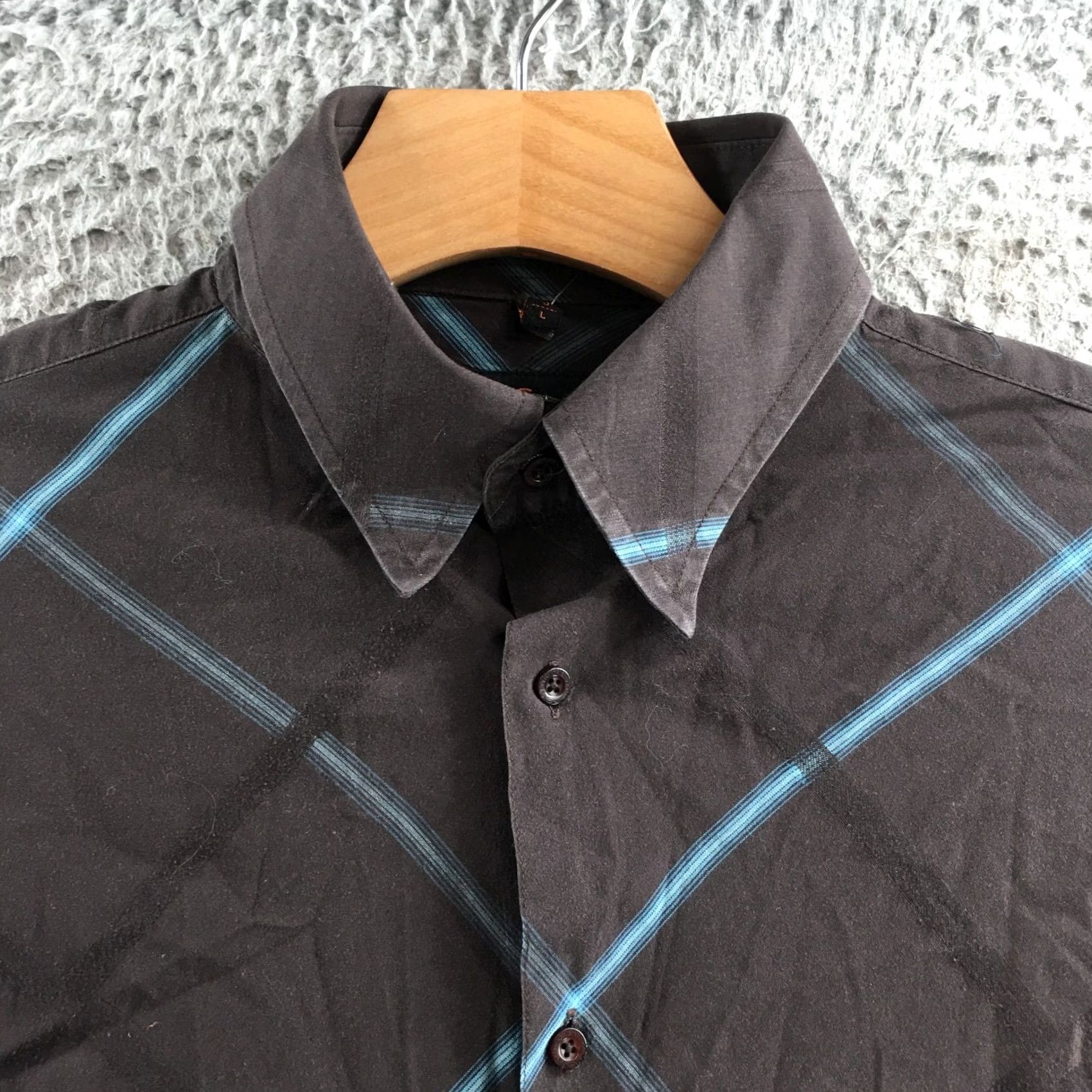 Ben Sherman Ben Sherman Shirt Mens L Regular Fit Plaid Button-Down Long Sleeves Brown Blue Size US L / EU 52-54 / 3 - 3 Thumbnail