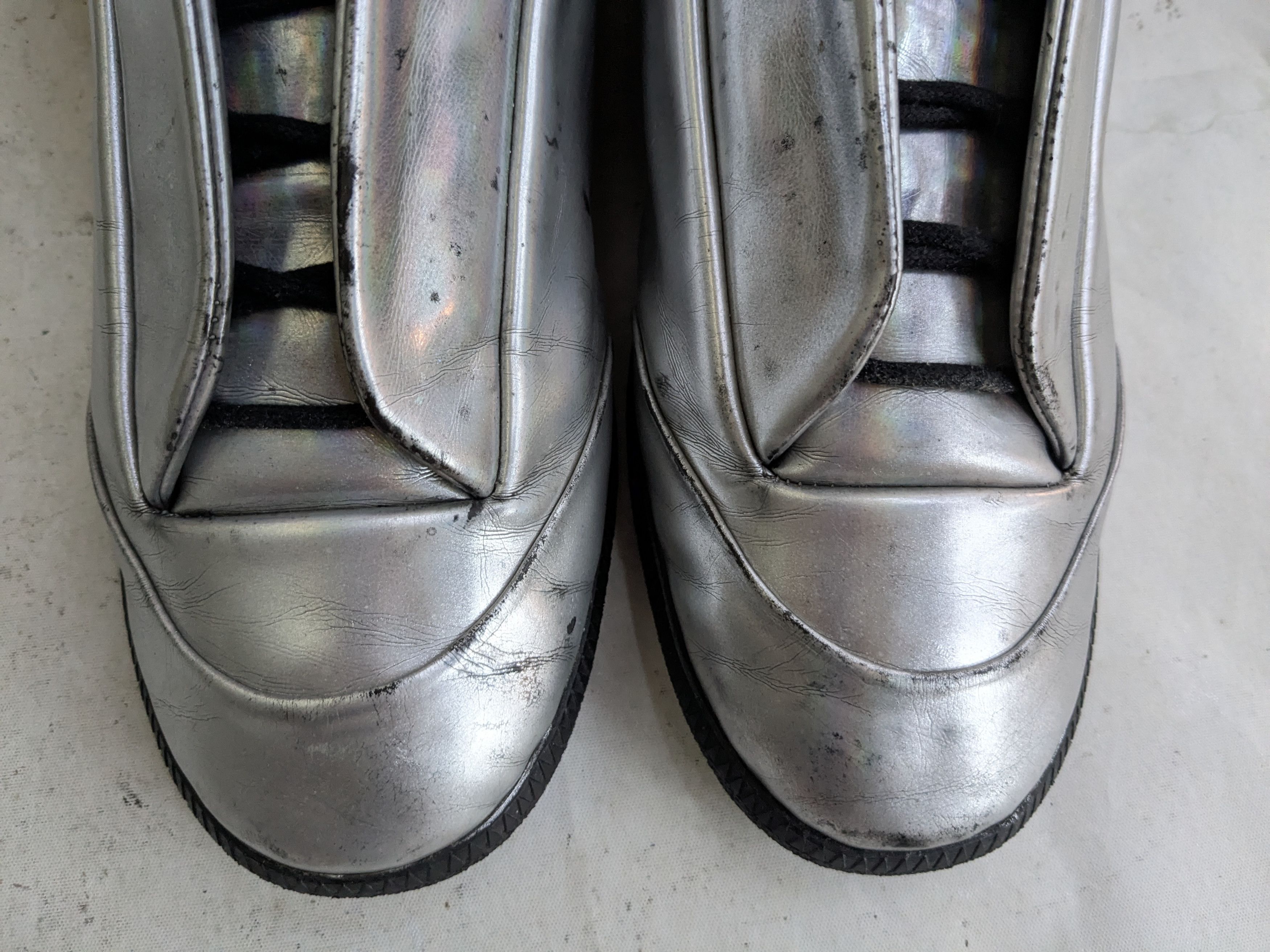 Maison Margiela Maison Margiela Future Silver Black 11 44 Leather High Tops Size US 11 / EU 44 - 5 Thumbnail