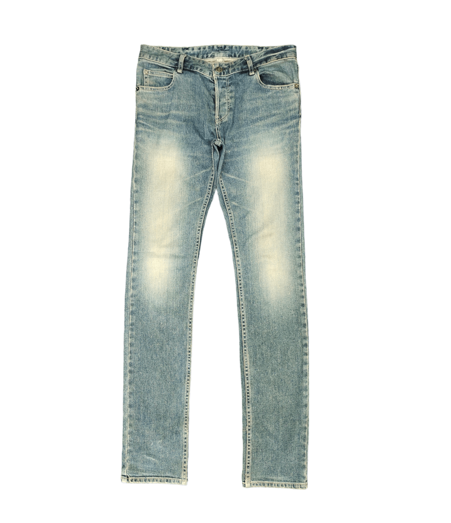 Comme des Garcons × Undercover Japanese Brand Ship Jet Blue Skinny Stone Wash Denim Pants Size US 30 / EU 46 - 1 Thumbnail