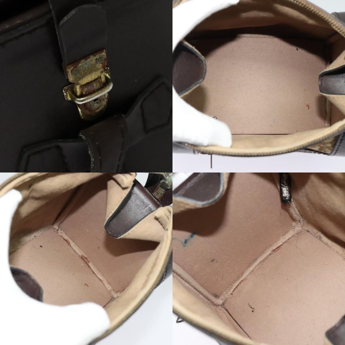 Dior DIOR Trotter Canvas Shoulder Bag Brown Gold Size ONE SIZE - 11 Thumbnail