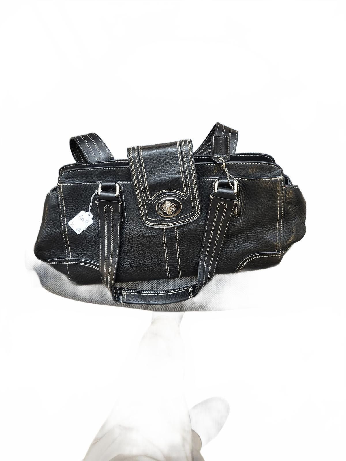 Designer Coach pebbled leather handbag Size ONE SIZE - 1 Thumbnail