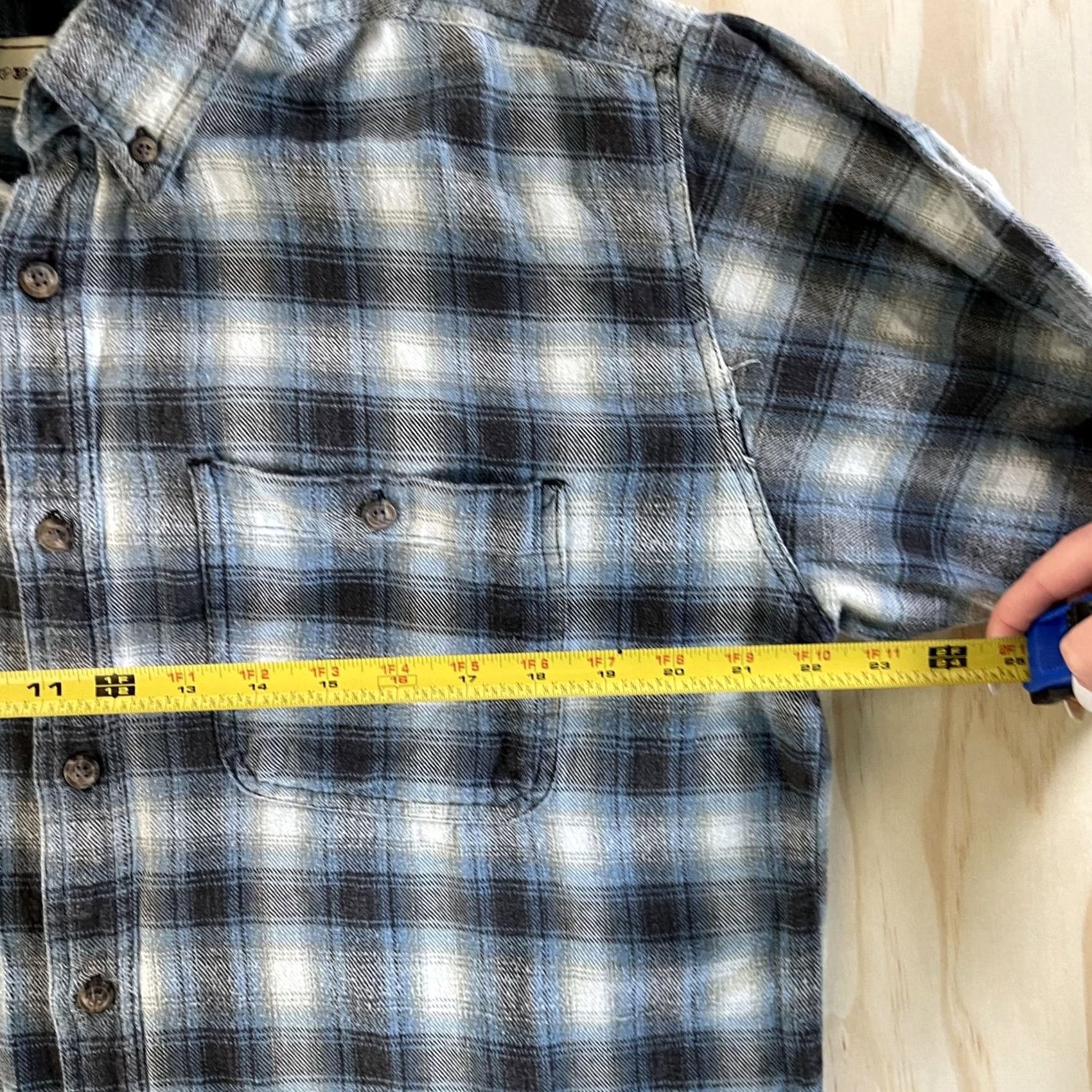 Vintage VINTAGE Bit & Bridle Mens Large Blue Plaid Button Up Western Flannel Shirt Size US L / EU 52-54 / 3 - 6 Thumbnail