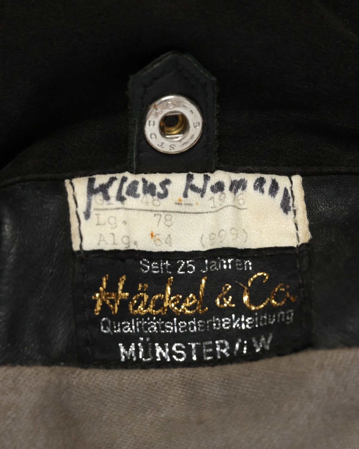 Vintage Vintage German Leather Double Breasted Jacket Münster Size US M / EU 48-50 / 2 - 5 Thumbnail