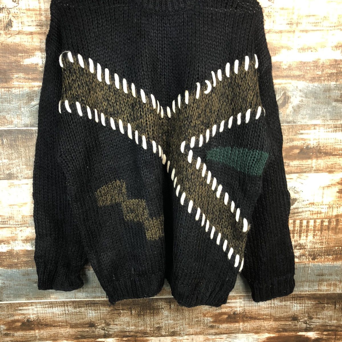 Homespun Knitwear Pia vintage Black Knitwear #A1752 Size US L / EU 52-54 / 3 - 3 Thumbnail