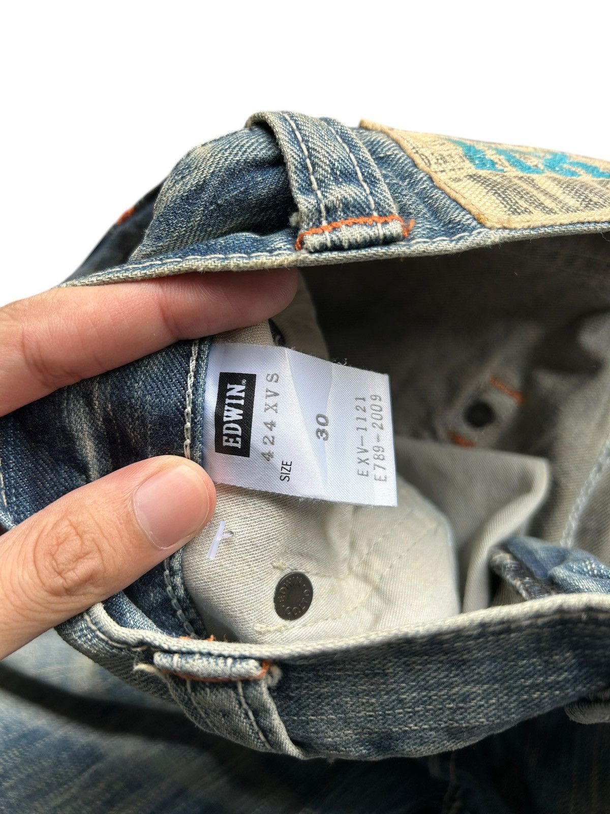 Japanese Brand × Kapital × Vintage Edwin Rusty Mudwash Distressed Japanese Denim Jeans Size US 31 - 7 Thumbnail