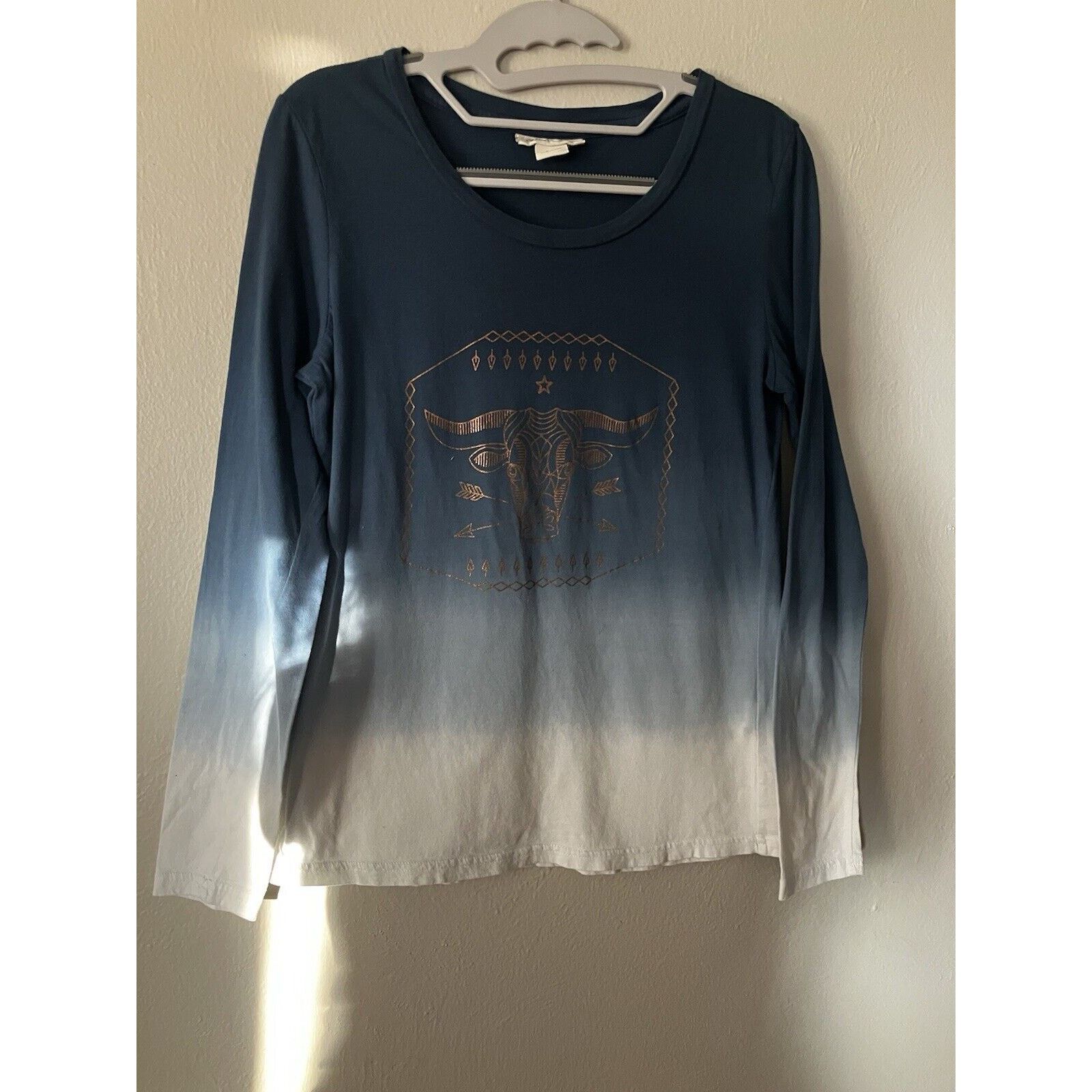 Ariat Ariat WOMEN'S Crew Neck Tee-Shirt blue and white Size S / US 4 / IT 40 - 1 Thumbnail