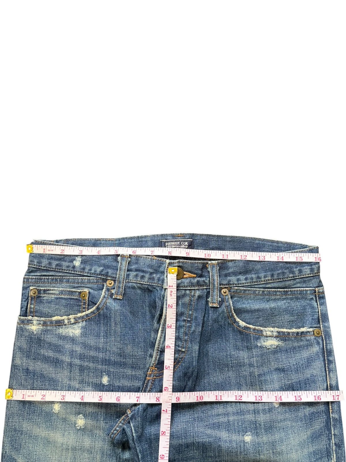 Patrick Cox Vintage Patrick Cox Wannabe Faded Wash Distress Jeans Size US 32 / EU 48 - 6 Thumbnail