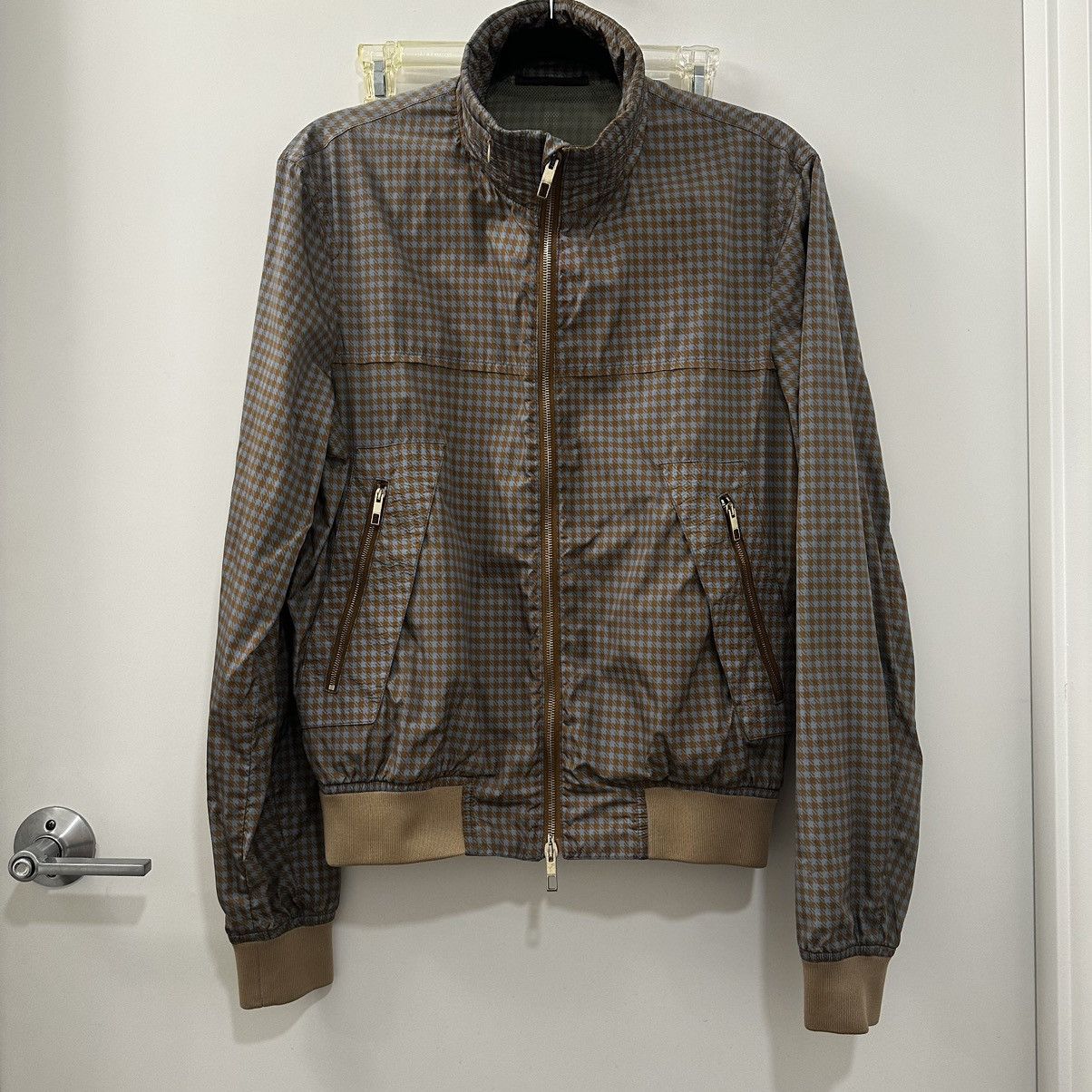 image of Valentino Bomber Jacket Size 46 in Brown, Men's